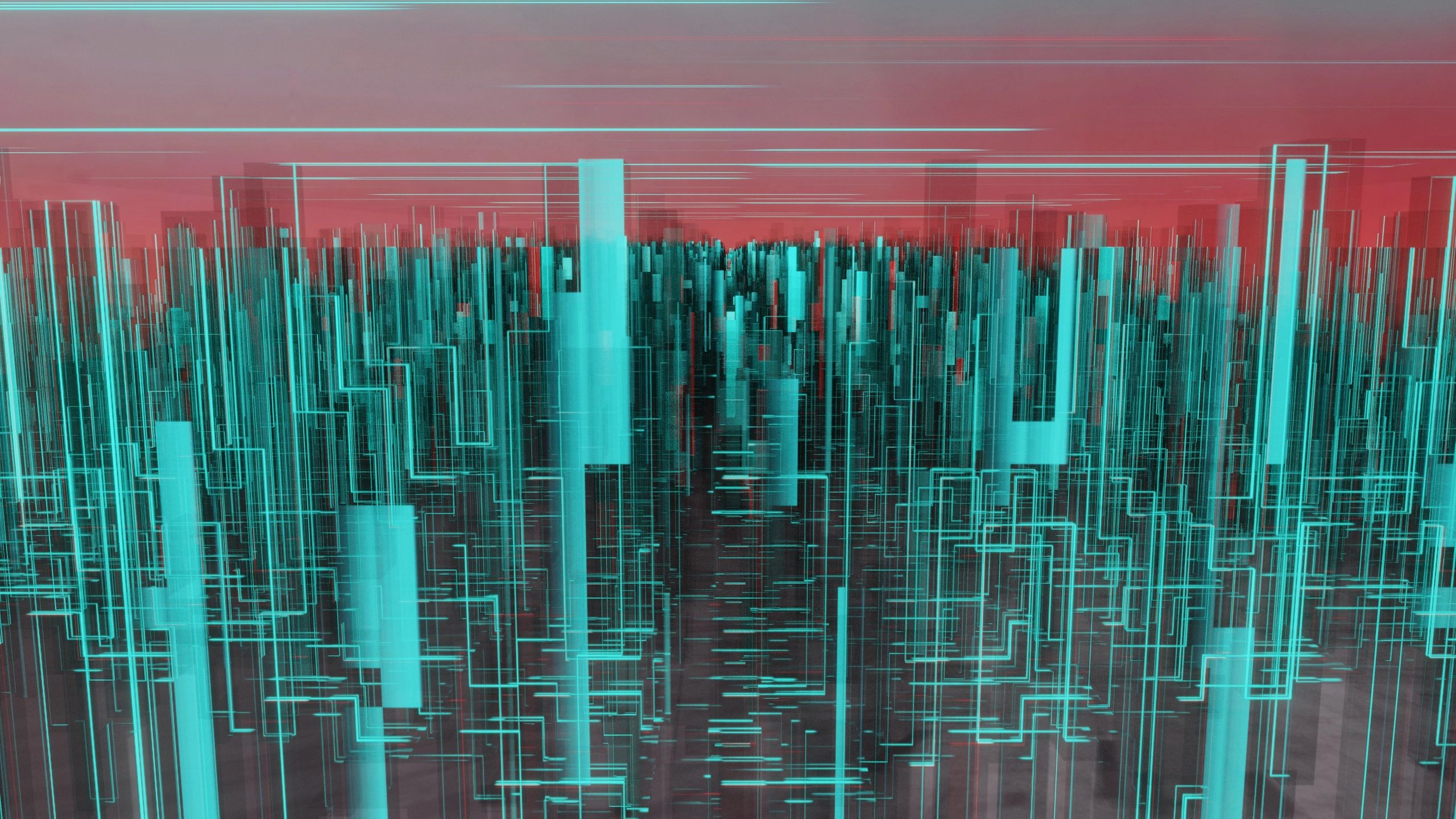 Abstract smart city network visualization representing connected data and digital delivery
